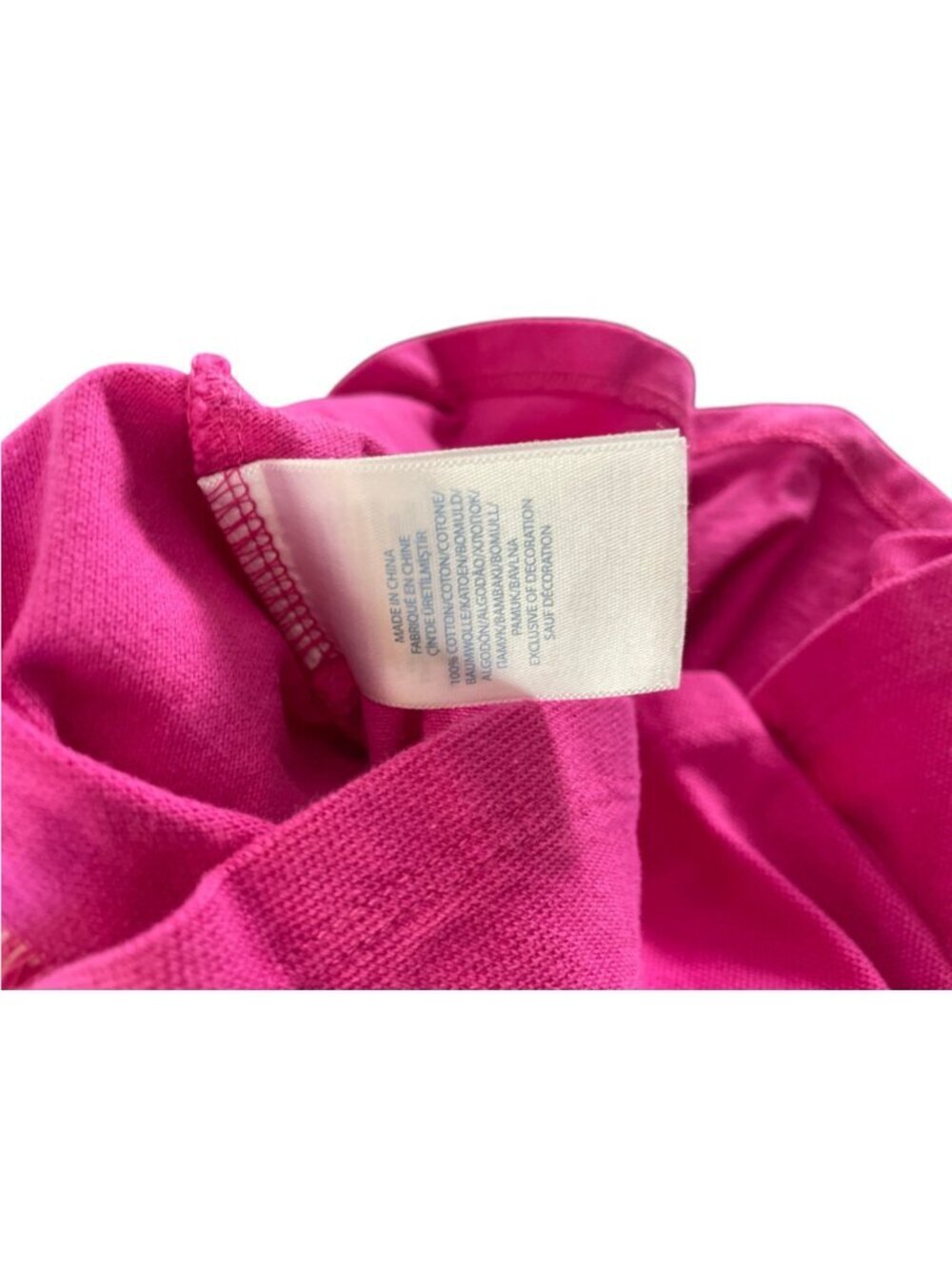 Ralph Lauren Baby Girl Pink Piqué Peplum Long-Sleeve Polo Dress SZ 9M Preppy Des - Picture 4 of 5